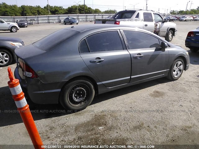 2HGFA168X9H304196 - 2009 HONDA CIVIC EX GRAY photo 4