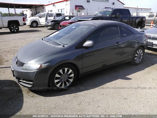 2HGFG12909H527912 - 2009 HONDA CIVIC EXL BLACK photo 2