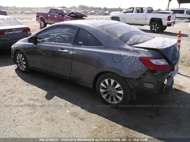 2HGFG12909H527912 - 2009 HONDA CIVIC EXL BLACK photo 3