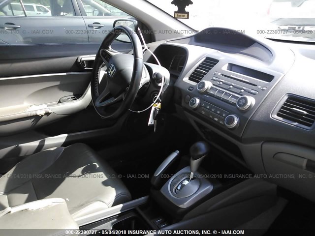 2HGFG12909H527912 - 2009 HONDA CIVIC EXL BLACK photo 5