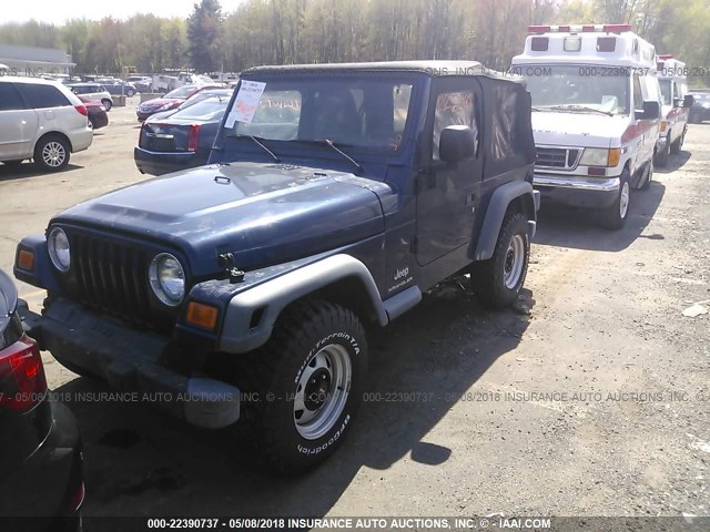 1J4FA291X3P356251 - 2003 JEEP WRANGLER / TJ SE BLUE photo 2