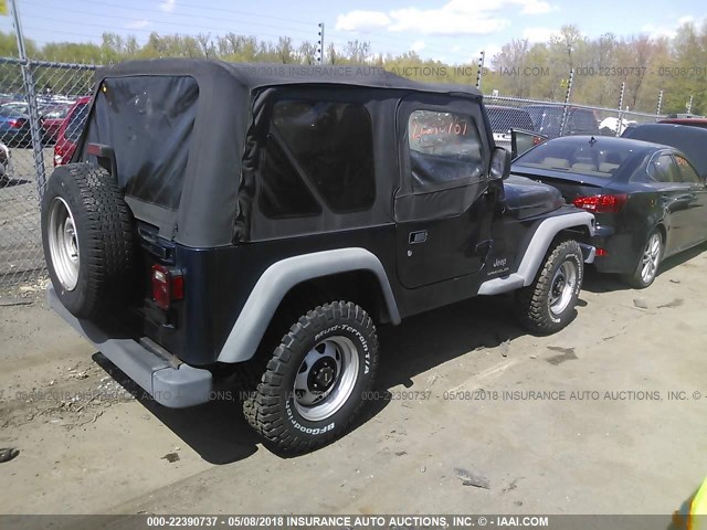 1J4FA291X3P356251 - 2003 JEEP WRANGLER / TJ SE BLUE photo 4