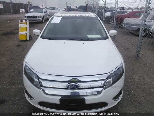 3FADP0L33AR298408 - 2010 FORD FUSION HYBRID WHITE photo 6