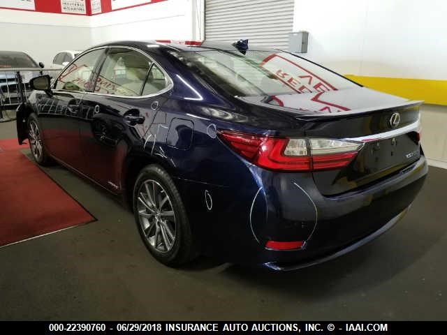 JTHBW1GG3G2102275 - 2016 LEXUS ES 300H BLUE photo 3