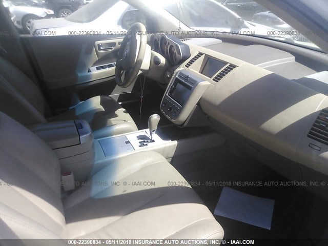 JN8AZ08W16W512878 - 2006 NISSAN MURANO SL/SE/S WHITE photo 5