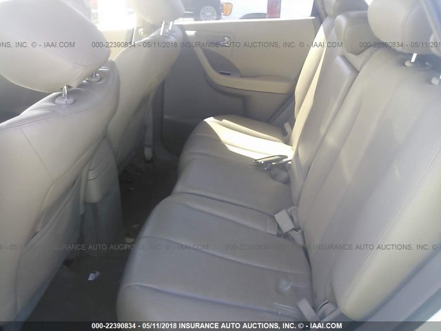 JN8AZ08W16W512878 - 2006 NISSAN MURANO SL/SE/S WHITE photo 8