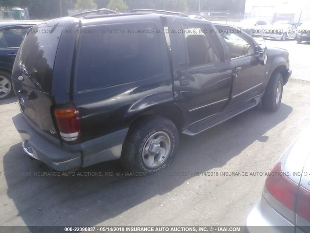 1FMZU83P5YZC64451 - 2000 FORD EXPLORER XLT BLACK photo 4