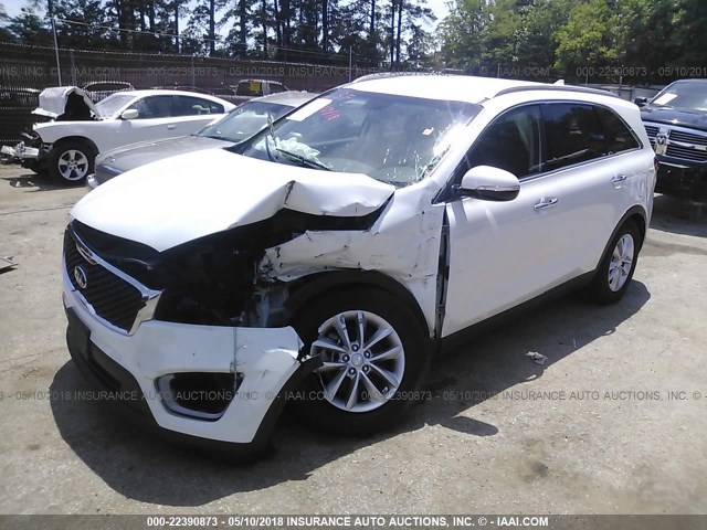 5XYPG4A38GG086690 - 2016 KIA SORENTO LX/L WHITE photo 2