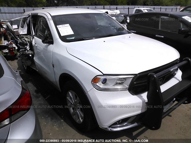 1C4SDJFT8EC419899 - 2014 DODGE DURANGO SSV WHITE photo 1