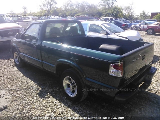 1GCCS1442WK207657 - 1998 CHEVROLET S TRUCK S10 GREEN photo 3