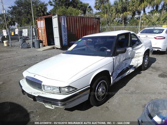 2G4WB14T3M1907202 - 1991 BUICK REGAL CUSTOM WHITE photo 2