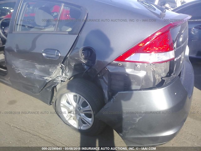 JHMZE2H78AS002993 - 2010 HONDA INSIGHT EX GRAY photo 6