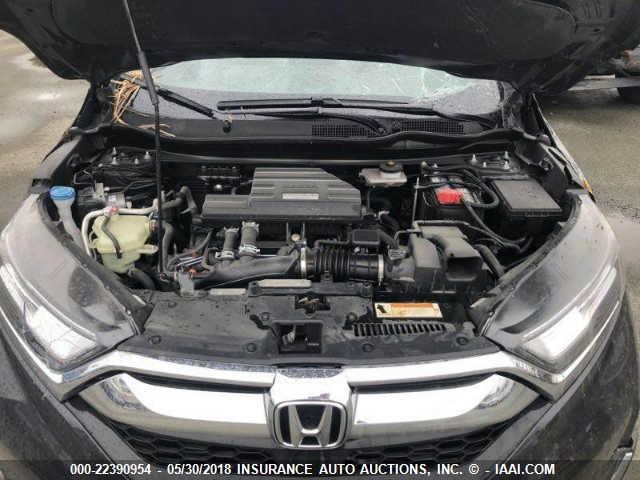 2HKRW2H9XHH624021 - 2017 HONDA CR-V TOURING GRAY photo 10