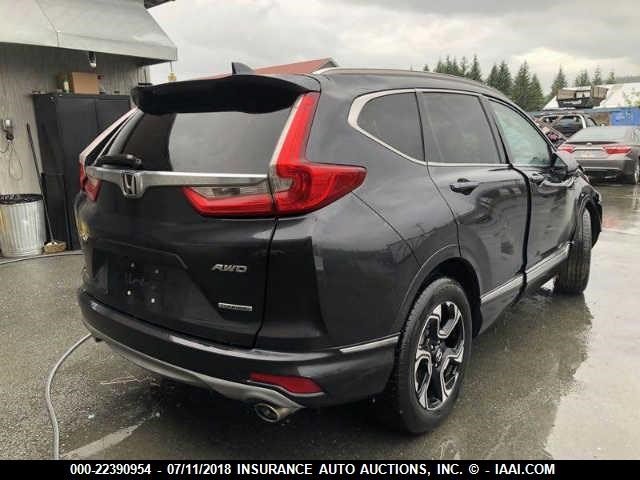 2HKRW2H9XHH624021 - 2017 HONDA CR-V TOURING GRAY photo 4