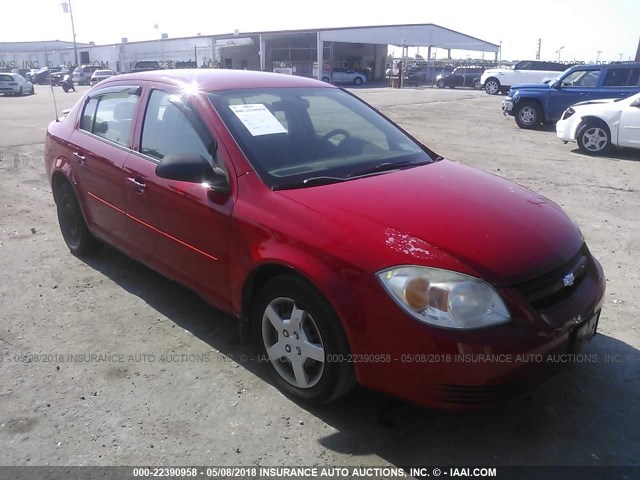 1G1AK52F157563529 - 2005 CHEVROLET COBALT RED photo 1