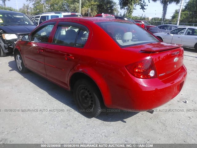 1G1AK52F157563529 - 2005 CHEVROLET COBALT RED photo 3