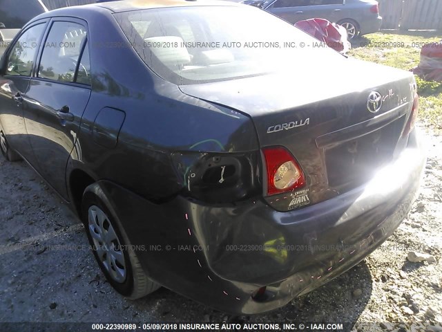 1NXBU40E79Z088241 - 2009 TOYOTA COROLLA S/LE/XLE GRAY photo 6