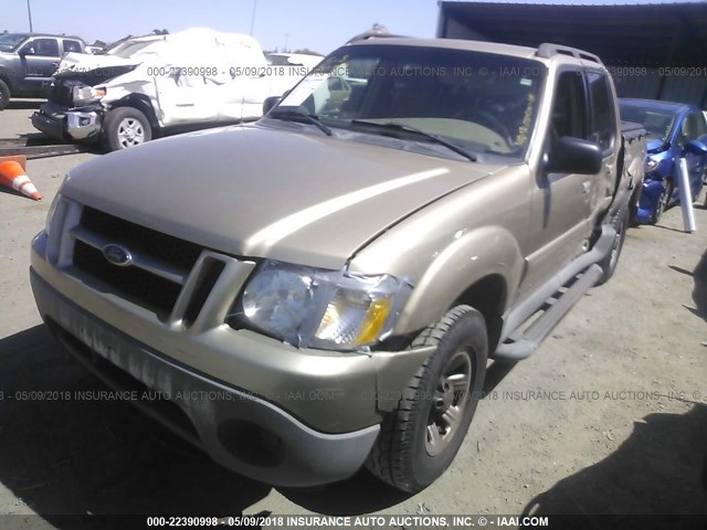 1FMZU67E81UA87488 - 2001 FORD EXPLORER SPORT TR  BEIGE photo 2