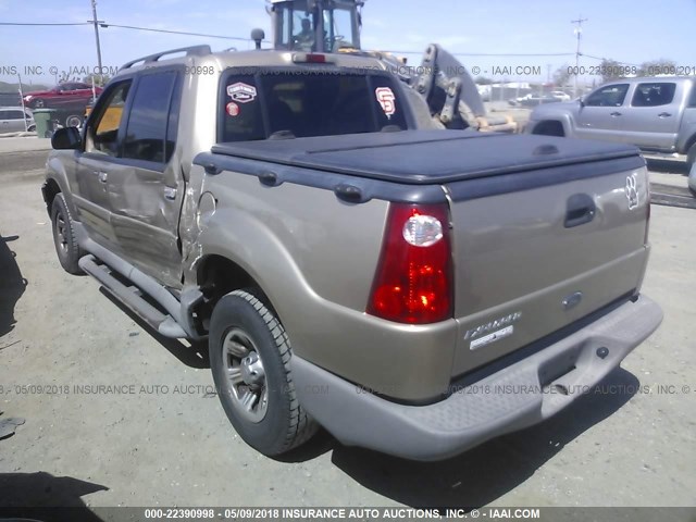 1FMZU67E81UA87488 - 2001 FORD EXPLORER SPORT TR  BEIGE photo 3