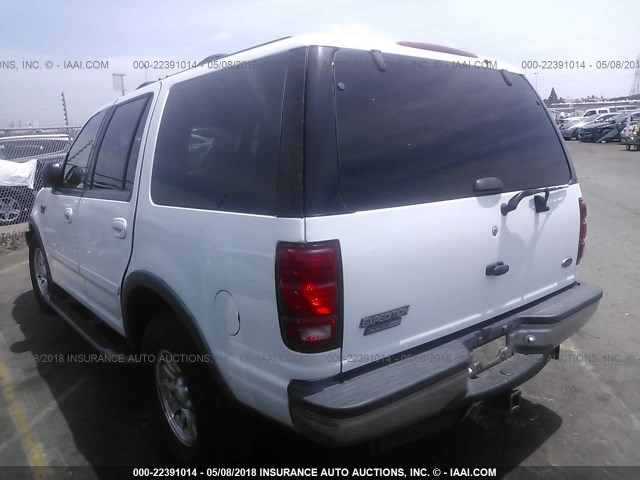 1FMRU15L1YLA69256 - 2000 FORD EXPEDITION XLT WHITE photo 3