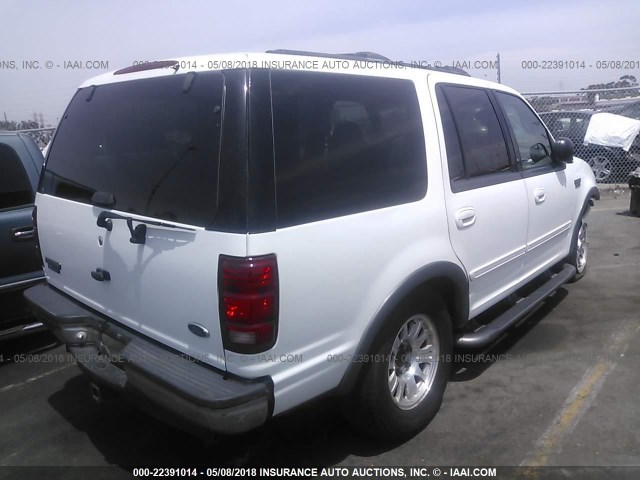 1FMRU15L1YLA69256 - 2000 FORD EXPEDITION XLT WHITE photo 4