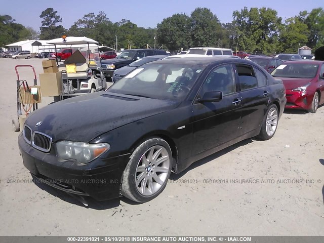 WBAGL63515DP74898 - 2005 BMW 745 I BLACK photo 2