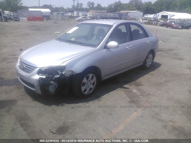 KNAFE121185500672 - 2008 KIA SPECTRA EX/LX/SX SILVER photo 2