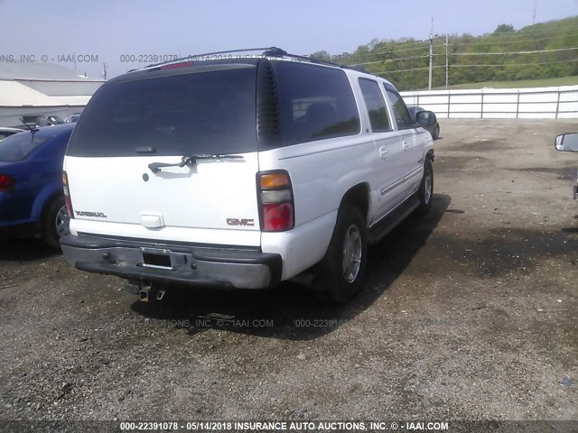 3GKFK16Z25G270256 - 2005 GMC YUKON XL K1500 WHITE photo 4