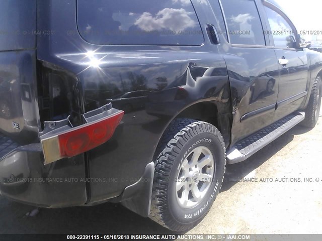 5N1AA08B64N703890 - 2004 NISSAN ARMADA SE/LE BLACK photo 6