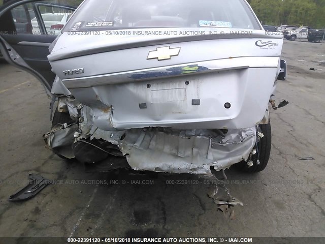 KL1TD5DE6AB069115 - 2010 CHEVROLET AVEO LS/LT SILVER photo 6