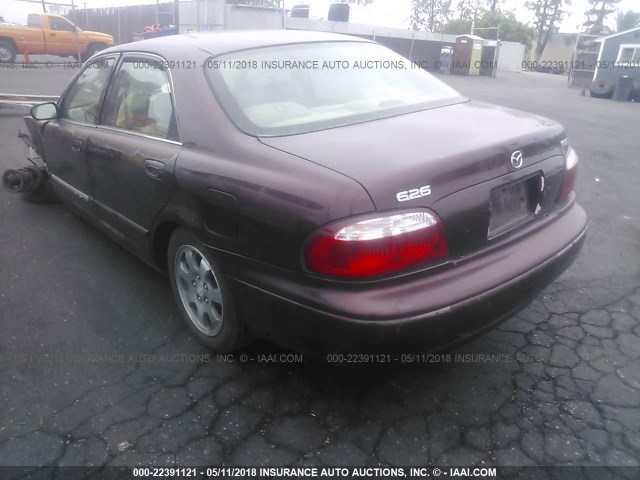 1YVGF22C325280416 - 2002 MAZDA 626 LX MAROON photo 3