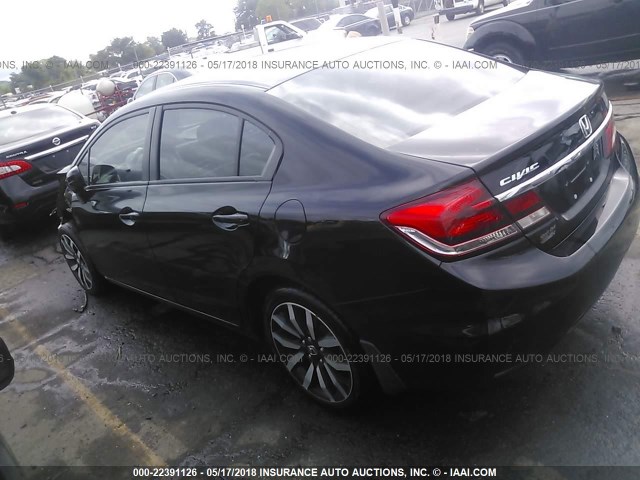 2HGFB2F96FH539511 - 2015 HONDA CIVIC EXL შავი ფოტო 3