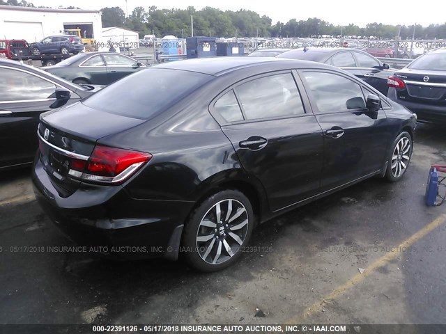 2HGFB2F96FH539511 - 2015 HONDA CIVIC EXL შავი ფოტო 4