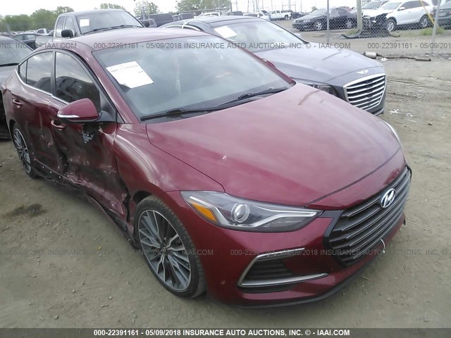 KMHD04LB0HU338956 - 2017 HYUNDAI ELANTRA SPORT RED photo 1