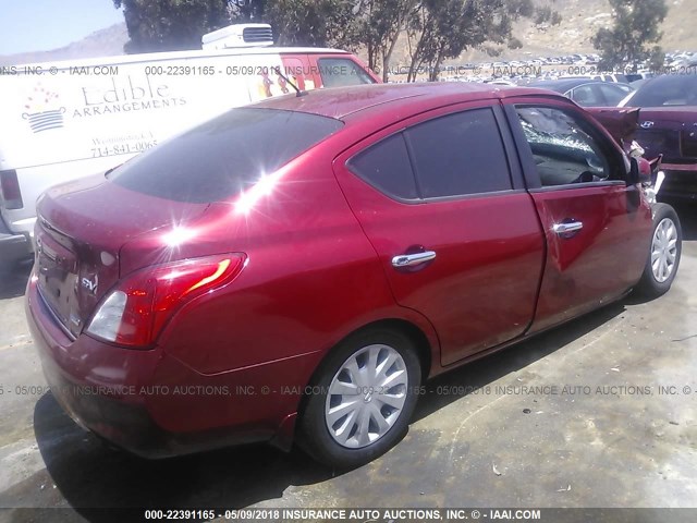 3N1CN7AP7CL846008 - 2012 NISSAN VERSA S/SV/SL RED photo 4