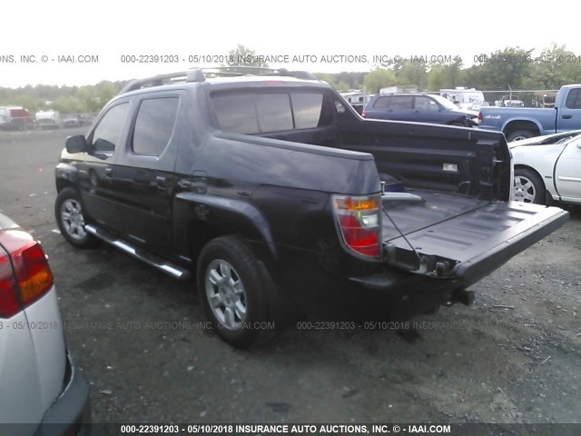 2HJYK16546H548900 - 2006 HONDA RIDGELINE RTL BLACK photo 3