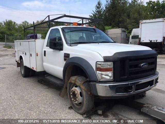 1FDXF46R78EA80322 - 2008 FORD F450 SUPER DUTY WHITE photo 1