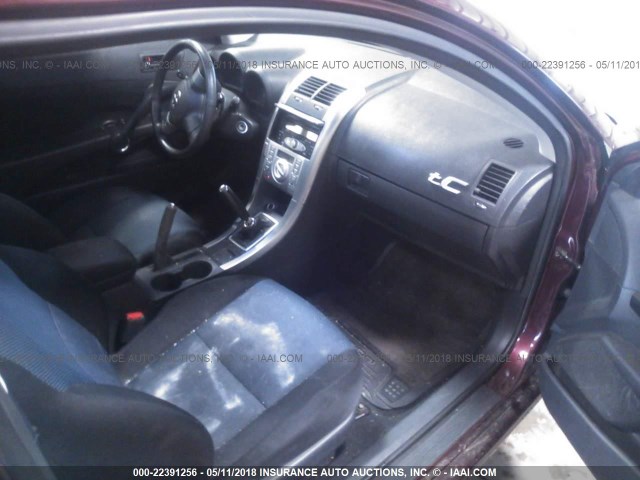 JTKDE177260111615 - 2006 TOYOTA SCION TC 栗色 照片 5