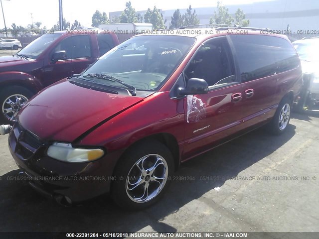 2B4GP44R7YR566083 - 2000 DODGE GRAND CARAVAN SE/SPORT RED photo 2