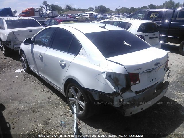 1G1PE5SBXD7127369 - 2013 CHEVROLET CRUZE LT WHITE photo 3