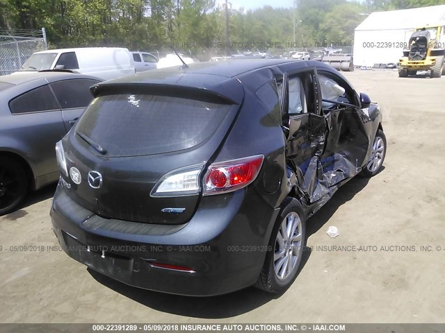 JM1BL1L7XC1645400 - 2012 MAZDA 3 I GRAY photo 4