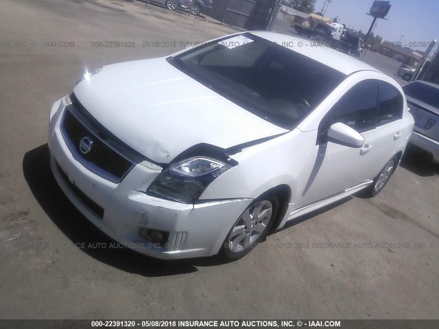 3N1AB6APXBL608274 - 2011 NISSAN SENTRA 2.0/2.0S/SR/2.0SL WHITE photo 2