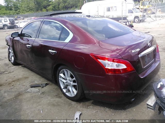 1N4AA5AP6AC807591 - 2010 NISSAN MAXIMA S/SV RED photo 3