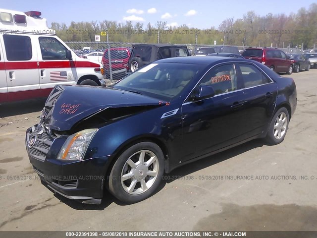 1G6DS57V280165959 - 2008 CADILLAC CTS HI FEATURE V6 BLUE photo 2