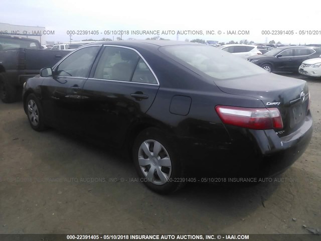 4T1BE46K97U192835 - 2007 TOYOTA CAMRY NEW GENERAT CE/LE/XLE/SE BLACK photo 3