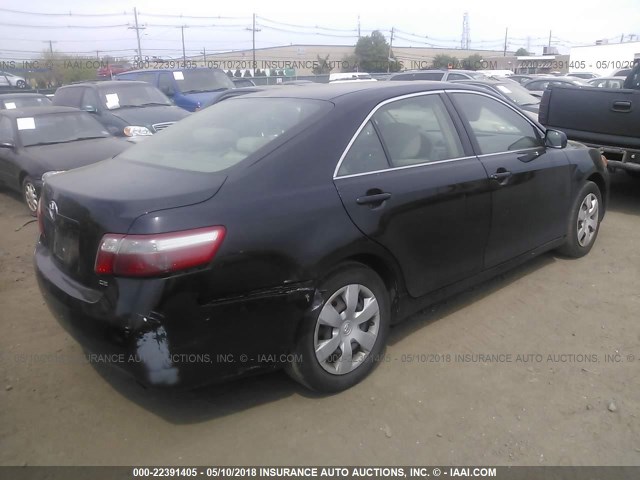 4T1BE46K97U192835 - 2007 TOYOTA CAMRY NEW GENERAT CE/LE/XLE/SE BLACK photo 4