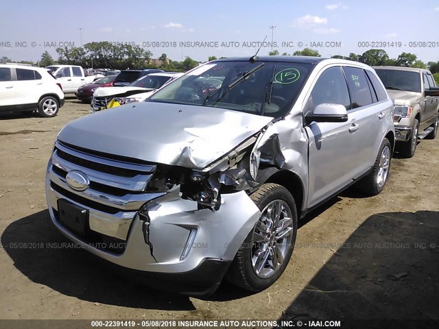 2FMDK4KCXCBA78102 - 2012 FORD EDGE LIMITED SILVER photo 2