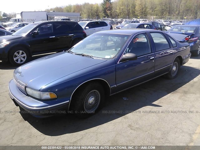 1G1BL52PXTR116449 - 1996 CHEVROLET CAPRICE / IMPALA CLASSIC/SS BLUE photo 2