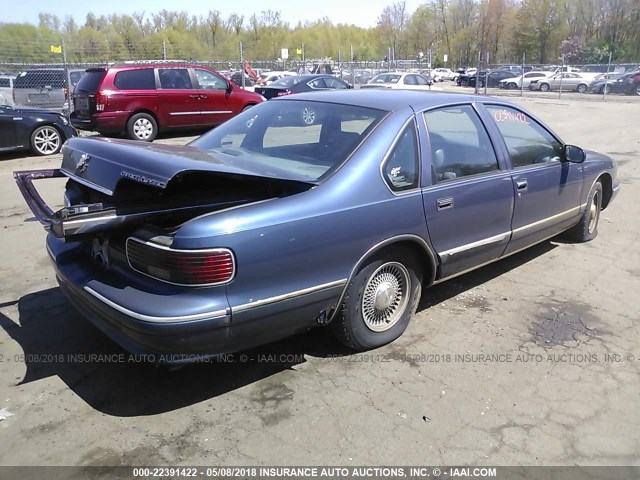 1G1BL52PXTR116449 - 1996 CHEVROLET CAPRICE / IMPALA CLASSIC/SS BLUE photo 4