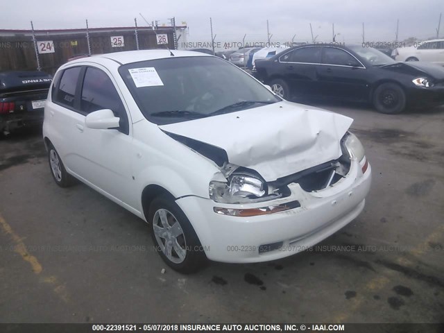 KL1TD666X7B791353 - 2007 CHEVROLET AVEO LS WHITE photo 1